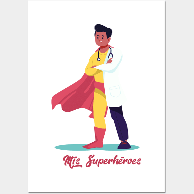 Médicos Superhéroes Wall Art by SocialDesign